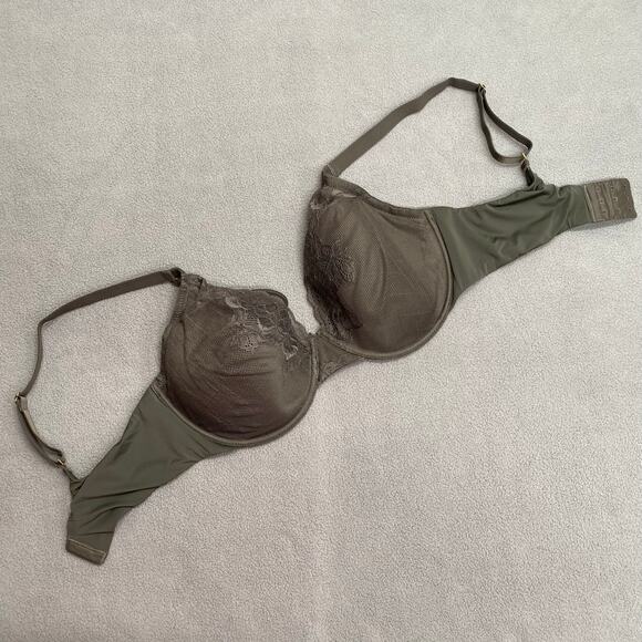 Natori Avail Full Fit Convertible Bra 36DDD Lace 741258 Grey - Picture 3 of 9